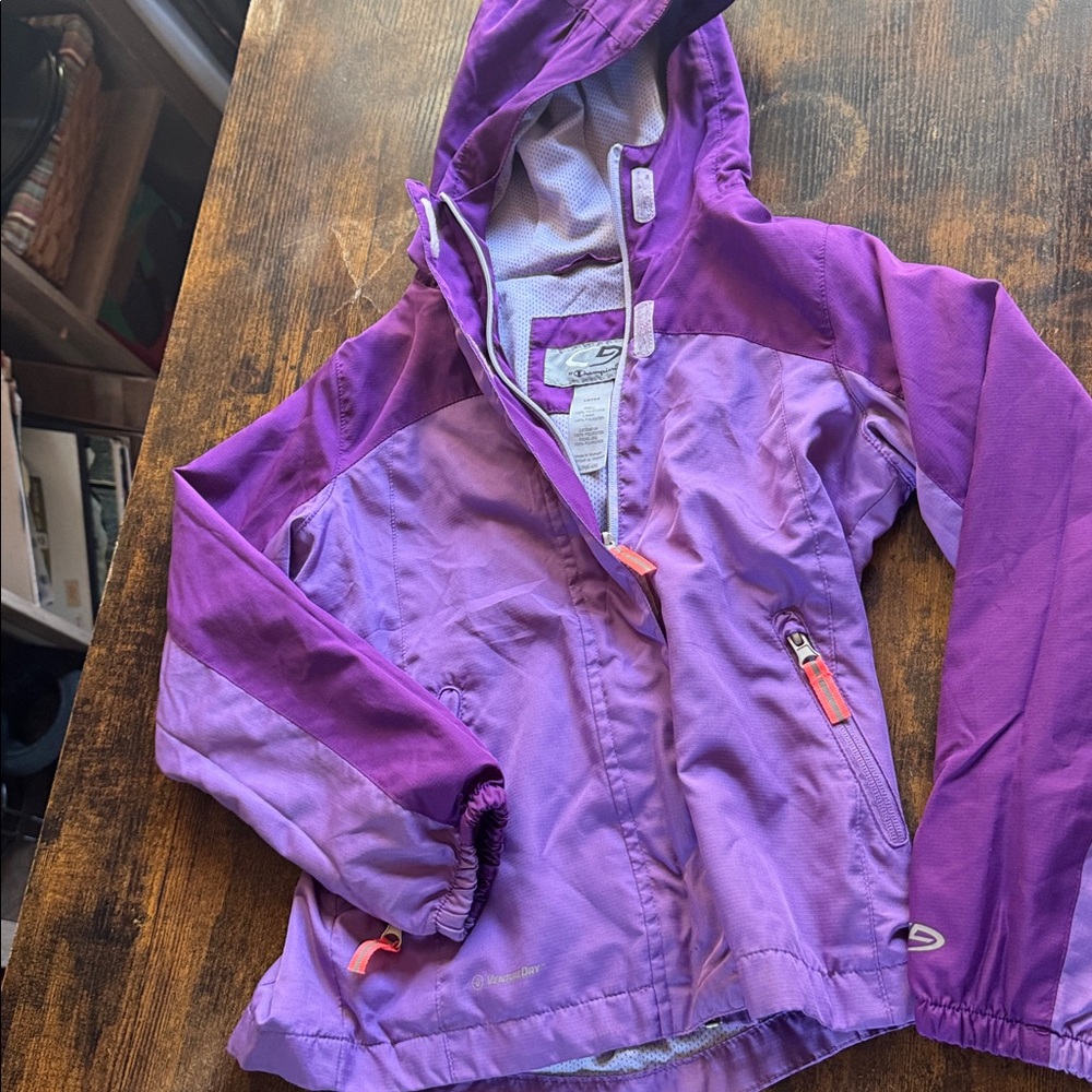 Purple Hooded Jacket Champion